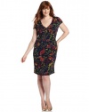 Jones New York Women's Plus-Size Faux Wrap Dress