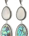 Judith Jack Clouds Sterling Silver Marcasite Multi-Double Organic Shape Drop Earrings