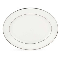 Lenox Floral Veil Bone China Platinum Banded 13 Oval Platter Lenox Floral Veil Bone China Platinum Banded 13 Oval Platter
