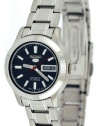 Seiko Women's SYMD95 Seiko 5 Automatic Black Dial Stainless-Steel Bracelet Watch