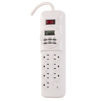 Globe Electric 2450001 8 Outlet Power Strip with Digital Timer Globe Electric 2450001 8 Outlet Power Strip with Digital Timer