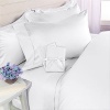 1500 Thread Count Egyptian Cotton 4 Piece Bed Sheet Set, California King , White Solid