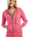 District Threads Juniors Vintage French Terry Full Zip Hoodie, Dusty Rose, X-Small. DT233