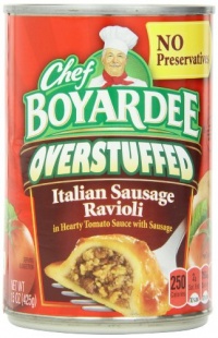 Chef Boyardee Big Overstuffed Italian Sausage Ravioli, 15-Ounce Cans (Pack of 12) Chef Boyardee Big Overstuffed Italian Sausage Ravioli, 15-Ounce Cans (Pack of 12)