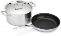 Le Creuset Tri-Ply Stainless Steel 3-Piece Cookware Set Le Creuset Tri-Ply Stainless Steel 3-Piece Cookware Set