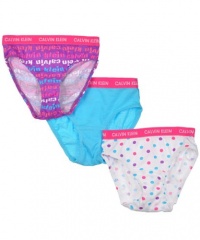 Calvin Klein Toddler Girls Turquoise and Purple Bikini 3 Pack for girls (4T) Calvin Klein Toddler Girls Turquoise and Purple Bikini 3 Pack for girls (4T)