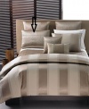 Hotel Collection Wide Stripe Quilted King Sham Bronze