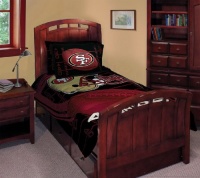 NFL San Francisco 49ers Football Team Comforter Set with 2 Shams for Twin or Full Bed NFL San Francisco 49ers Football Team Comforter Set with 2 Shams for Twin or Full Bed