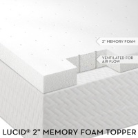 2 Lucid by LinenSpa Ventilated Memory Foam Mattress Topper 3-Year Warranty(Twin Size) 2 Lucid by LinenSpa Ventilated Memory Foam Mattress Topper 3-Year Warranty(Twin Size)