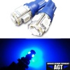 AGT Brand 4x 194 168 5-SMD Blue High Power LED Car Lights Bulb