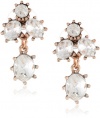 Betsey Johnson Iconic Stone Crystal Gem Cluster Stud Earrings