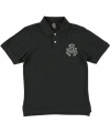 Akademiks Pop Contrast Pique Polo (Sizes 8 - 20) - black, 8