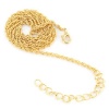 18 Inch 3mm wide 14 Karat Gold Plated Rope Chain with 2 Inch Extension