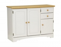 New Visions by Lane 394-142 Kitchen Buffet, White and Maple New Visions by Lane 394-142 Kitchen Buffet, White and Maple
