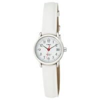 Timex Women's T2H391 Easy Reader White Leather Strap Nurse's Watch Timex Women's T2H391 Easy Reader White Leather Strap Nurse's Watch