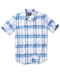 Pair this plaid shirt from Quiksilver with a pair of boardshorts of khakis tom make some serious waves this summer. Pair this plaid shirt from Quiksilver with a pair of boardshorts of khakis tom make some serious waves this summer.