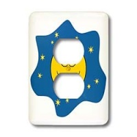 Dooni Designs Smiley Face Designs - GIrl Yellow Smiley Face With Flower in Hair - Light Switch Covers - 2 plug outlet cover Dooni Designs Smiley Face Designs - GIrl Yellow Smiley Face With Flower in Hair - Light Switch Covers - 2 plug outlet cover