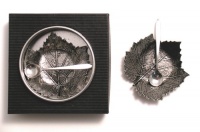 Clay Company Pewter Leaf Salt Cellar Set Clay Company Pewter Leaf Salt Cellar Set