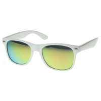 Hipster Fashion Revo Color Mirror Lens Wayfarers Style Sunglasses White Hipster Fashion Revo Color Mirror Lens Wayfarers Style Sunglasses White