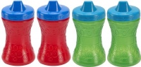 NUK Gerber Graduates 4 Count Fun Grips Hard Spout Sippy Cups, Boy, 10 Ounce NUK Gerber Graduates 4 Count Fun Grips Hard Spout Sippy Cups, Boy, 10 Ounce