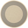 Safavieh CY7987-65A5 Courtyard Collection Indoor/Outdoor Round Area Rug, 7-Feet 10-Inch Diameter, Grey and Cream