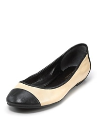 In classic, minimalist parchment and black, the two-tone Amera flat from Lauren Ralph Lauren offers timeless, feminine chic. In classic, minimalist parchment and black, the two-tone Amera flat from Lauren Ralph Lauren offers timeless, feminine chic.