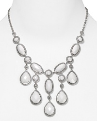 Make a sparkly statement with this multi drop necklace from Lora Paolo. Wear it to enliven a basic neckline or slip it over something silky to fancy-up your favorite frock. Make a sparkly statement with this multi drop necklace from Lora Paolo. Wear it to enliven a basic neckline or slip it over something silky to fancy-up your favorite frock.