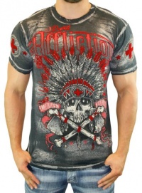 Affliction Tomahawk Short Sleeve Men's T-Shirt Black Size M Affliction Tomahawk Short Sleeve Men's T-Shirt Black Size M