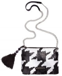 Get your shine on with this shimmery sequin bag from Juicy Couture that puts a shot of chic into after-hours accessorizing. Versatile crossbody strap and surprisingly spacious interior makes it the ultimate out-on-the town item. Get your shine on with this shimmery sequin bag from Juicy Couture that puts a shot of chic into after-hours accessorizing. Versatile crossbody strap and surprisingly spacious interior makes it the ultimate out-on-the town item.