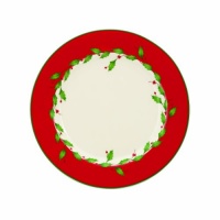 Lenox Holiday Red Dessert Plates, Set of 4 Lenox Holiday Red Dessert Plates, Set of 4