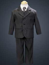 5 Piece Dark Gray Suit with Shirt, Vest, and Tie - Size 4T 5 Piece Dark Gray Suit with Shirt, Vest, and Tie - Size 4T
