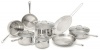 Emeril by All-Clad E914SC64 PRO-CLAD Tri-Ply Stainless Steel Dishwasher Safe 12-Piece Cookware Set, Sliver
