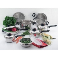 Chef's Secret 15-Piece Element Stainless-Steel Cookware Set Chef's Secret 15-Piece Element Stainless-Steel Cookware Set