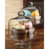 Home Essentials Mini Domed Cake Stands, Set of 2 Clear