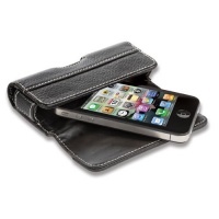 QuickFlipCase for iPhone 4 and NEW iPhone 4S (AT&T/Verizon Versions) Grantwood Technology's Premium Leather Horizontal Flip Case (Black) QuickFlipCase for iPhone 4 and NEW iPhone 4S (AT&T/Verizon Versions) Grantwood Technology's Premium Leather Horizontal Flip Case (Black)