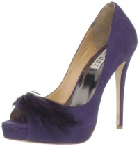 Badgley Mischka Women's Ginnie Peep-Toe-Pump,Violet Leather,8 M US Badgley Mischka Women's Ginnie Peep-Toe-Pump,Violet Leather,8 M US