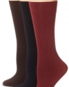 Nine West Women's Solid Opaque 3 Pair Pack Trouser Sock