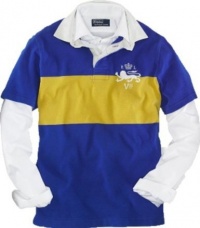 Polo Ralph Lauren Mens Custom-fit Striped Lion Rugby Shirt Polo Ralph Lauren Mens Custom-fit Striped Lion Rugby Shirt