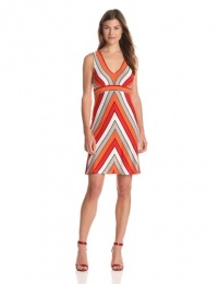 Calvin Klein Women's V-Neck Stripe Dress Calvin Klein Women's V-Neck Stripe Dress