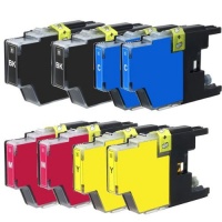 New Set of 8 LC75 High Yield Compatible Ink Cartridge Combo (2xBk, 2xC, 2xM & 2xY) For MFC-J280W, MFC-J425W, MFC-J430W,MFC-J435W, MFC-J5910DW, MFC-J625DW, MFC-J6510DW, MFC-J6710DW, MFC-J6910DW, MFC-J825DW, MFC-J835DW