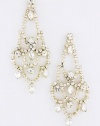 Fashion Jewelry - CRYSTAL JEWEL LAYERED EARRINGS - By Fashion Destination | Free Shipping (Clear/Gold)