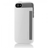 Incipio Stowaway for iPhone 5 - Retail Packaging - Optical White / Charcoal Gray