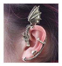 Gothic Earring Classic Dragon Ear Wrap Cuff Earring Punk Rock Left Ear