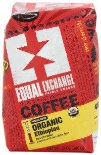 Equal Exchange Organic Coffee, Ethiopian, Whole Bean, 12-Ounce Bags (Pack of 3) Equal Exchange Organic Coffee, Ethiopian, Whole Bean, 12-Ounce Bags (Pack of 3)