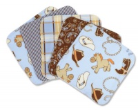 Trend Lab Set of 5 Wash Cloth, Cowboy Baby Trend Lab Set of 5 Wash Cloth, Cowboy Baby