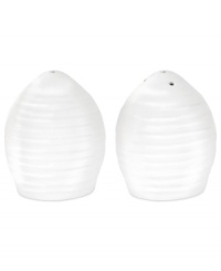 Celebrated chef and writer Sophie Conran introduces dinnerware designed for every meal and occasion. A ribbed texture gives Portmeirion salt and pepper shakers the charm of traditional hand-thrown pottery. Celebrated chef and writer Sophie Conran introduces dinnerware designed for every meal and occasion. A ribbed texture gives Portmeirion salt and pepper shakers the charm of traditional hand-thrown pottery.