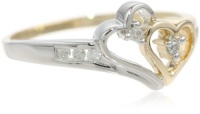 14k Two-Tone Diamond Heart Ring (1/10 cttw, H-I Color, I2-I3 Clarity) 14k Two-Tone Diamond Heart Ring (1/10 cttw, H-I Color, I2-I3 Clarity)