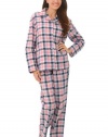 Del Rossa Women's 100% Cotton Flannel Pajama Set - Long Pjs