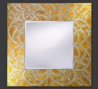 Lucia Mirror in Mottled Gold Leaf Lucia Mirror in Mottled Gold Leaf
