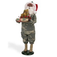 African American Camouflage Santa Figurine African American Camouflage Santa Figurine